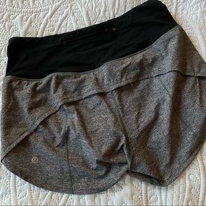Lululemon Speed Up Track Shorts - Gray High Rise